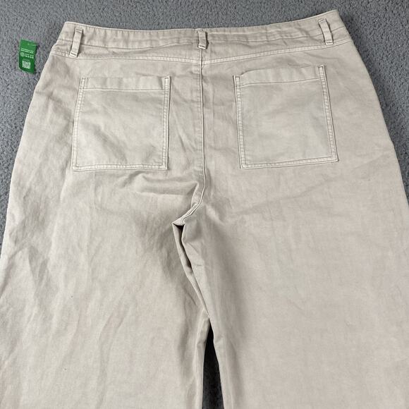 Gap For Good Women's Plus Size 20 Loose Khaki Pants High Rise Cotton Wide Leg - Picture 11 of 11